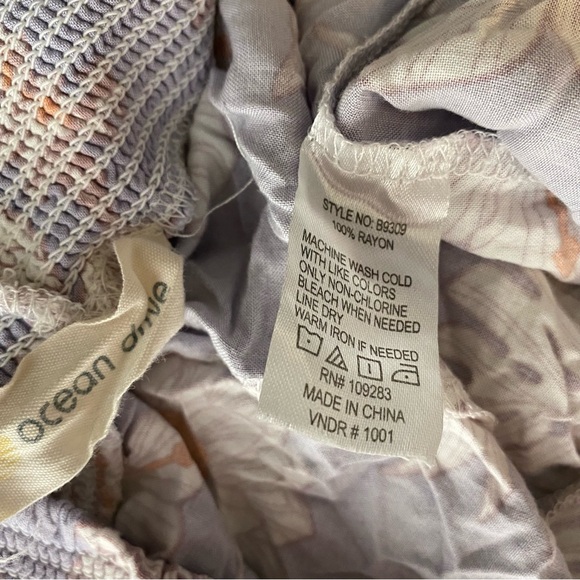 Ocean Drive Lavender Floral High Waist Shorts - Picture 5 of 5